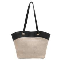 BV Bottega Small Andiamo Bolso de mujer tejido a mano de cuero genuinoBolsodebolso de manotipocuboconpatróntejidoparamujer,bolsodemarca,elegantebolsodemanoparaseñorabolsaderegaloexquisita,bolsodebolso de manodelujoparamujer,bolsocruzadodemodaparamujer,adecuadoparachicas,estudiantesnivel universitariodamasdeoficina,madresdemedianaedadparausodiario,comprasoficina,clase,reuniones,citas,actividadesalairelibretambiénunregaloidealparamujeres2026 Nuevo Bolso de Hombro Tipo Cesta Simple, Casual y a la Moda, Estilo Vintage de Verano para Mujer, Ideal para Vacaciones en la Playa - Caqui negro - Ver 7