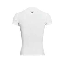 Under Armour HeatGear 男子專業健身訓練跑步運動壓縮緊身短袖 T 卹 - 白色 - 查看 5