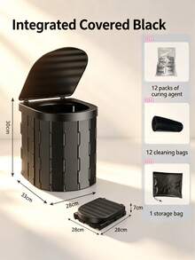Portable Toilet Set (Including Automatic Pop-Up Privacy Tent) - Extra Large Adult Camping Portable Toilet, Also Serves As Outdoor Shower And Changing Room; One-Click Quick Open, Washable Folding Design, Foldable Toilet Tent Set With Dedicated Storage Bag, Suitable For Camping/Hiking - Multicolor - View 1
