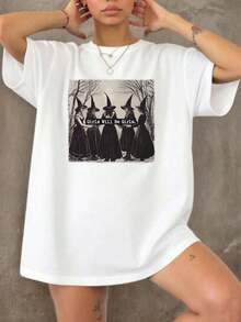Camiseta con estampado gráfico de fantasma divertido y espeluznante, cuello redondo cómodo, corte relajado e informal, 100% algodón, 160 g/m², peso medio, tela transpirable y agradable para la piel, ideal para fiestas temáticas de Halloween, conjuntos divertidos a juego para mejores amigas, ropa casual para el día a día, camisetas de mujer lindas, ropa gótica para mujer, ropa de algodón para mujer, ropa Y2k para mujer, ropa Y2k para la vuelta al cole, camiseta holgada, ropa gótica para mujer, ropa Y2k para mujer, ropa de talla grande para mujer, ropa Y2k para la vuelta al cole, camisetas gráficas de talla grande, ropa renacentista de talla grande, ropa rave, top negro, tops de otoño, camisetas divertidas, camisa de algodón, camisetas de mujer lindas, ropa gótica para mujer, ropa de - Blanco - Ver 1