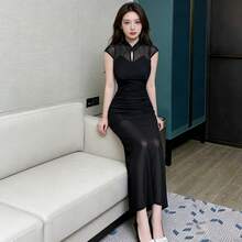 Women Outdoor Dress - Negro (sitio web coreano + interior) - Ver 6