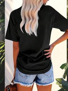 Playera minimalista moderna 100% algodón Mental Health Matters, Camiseta de Salud Mental, Sudadera de Psicólogo Escolar, Sudadera con Capucha Inspiradora, Concientización sobre Salud Mental, Camiseta con Diseño de Cerebro, Camisetas de Verano para Mujer, Camisetas Gráficas Estampadas de Gran Tamaño 100% Algodón para Mujer, Camiseta Casual de Cuello Redondo y Manga Corta, 1 pieza, Camiseta de Moda, Regalo de Halloween, Regalo de Navidad - Negro 03 - Ver 6