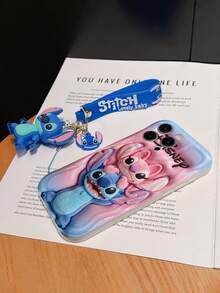 Disney Lilo & Stitch Phone Case With Stitch And Angel Charm And Stitch Lanyard - Cute Stitch And Angel Protective Case With "Disney" Logo And Playful Design, Equipped With Delicate Stitch Decorative Lanyard And Beaded Bracelet For Easy Carrying, Compatible With IPhone 17, 16, 15, 14, 13, 12, 11 Pro Series, Ideal For Birthdays, Holidays, Anniversaries, Graduation Gifts, Or Any Special Occasion To Surprise Family, Friends, Classmates, And Loved Ones. - 白色 - 查看 6