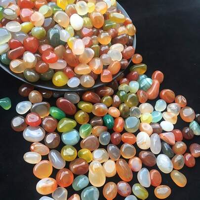 Natural Pebble Stones, Colorful Agate Stones, Suitable For Aquarium, Flower Pot, Decorative Purposes
