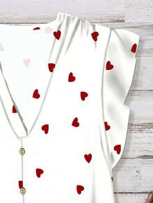 Camisa de mujer, conjuntos de verano para mujer, atuendos de vacaciones, blusas para salir, atuendos de concierto de country para mujer, blusas de verano lindas, atuendos para salir, atuendos de country para mujer, blusas para salir - Rojo y blanco - Ver 3