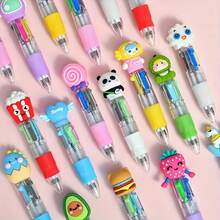5/8/10 Peças Conjunto de Canetas Esferográficas Multicoloridas Cartoon, Canetas Esferográficas Fofas e Divertidas com Padrões de Frutas, Lanches, Vegetais, Estilos Aleatórios, Adequadas para Uso Diário, Recompensas em Sala de Aula, Lembrancinhas de Festa, Presentes de Aniversário, Presentes de Formatura - Multicolorido - Visão 6
