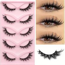 LIMEIKAI 5 Pairs Of Cartoon Fox Eye False Eyelashes - 3D Delicate Faux Mink Cat Eye Eyelash Strips, Create A Natural Cat Eye Look Strip Lashes, Lashes, Eyelashes, Fake Lashes - Cat Eye Lashes - View 9