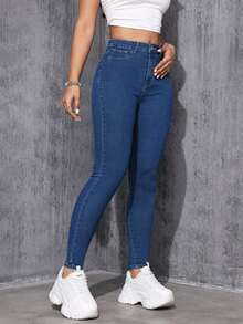 ICON Jeans pitillo sólidos - Azul lavado medio - Ver 7