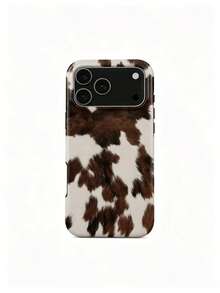 Celestial  Case |   Brown Cow Print Faux Fur Cover For  17 - 11 Pro Max |   High Quality |   Teenage Girl Gift,Suitable For IPhone 17 Air - White 1 - View 1