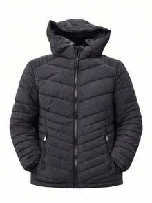 Men's Waterproof Velvet Jacket With Fur Lining - Stylish - Black - View 2