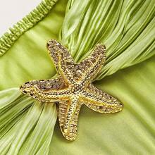 Women's Tie-Dye Metal Starfish Decor Hollow-Out Mini Dress, Vacation,Summer Dresses For Women, Beach Party Outfit For Women, Cute Outfits For Women , Hawaii Outfits Women , Brunch Outfits For Women ,Orange - Verde - Ver 7