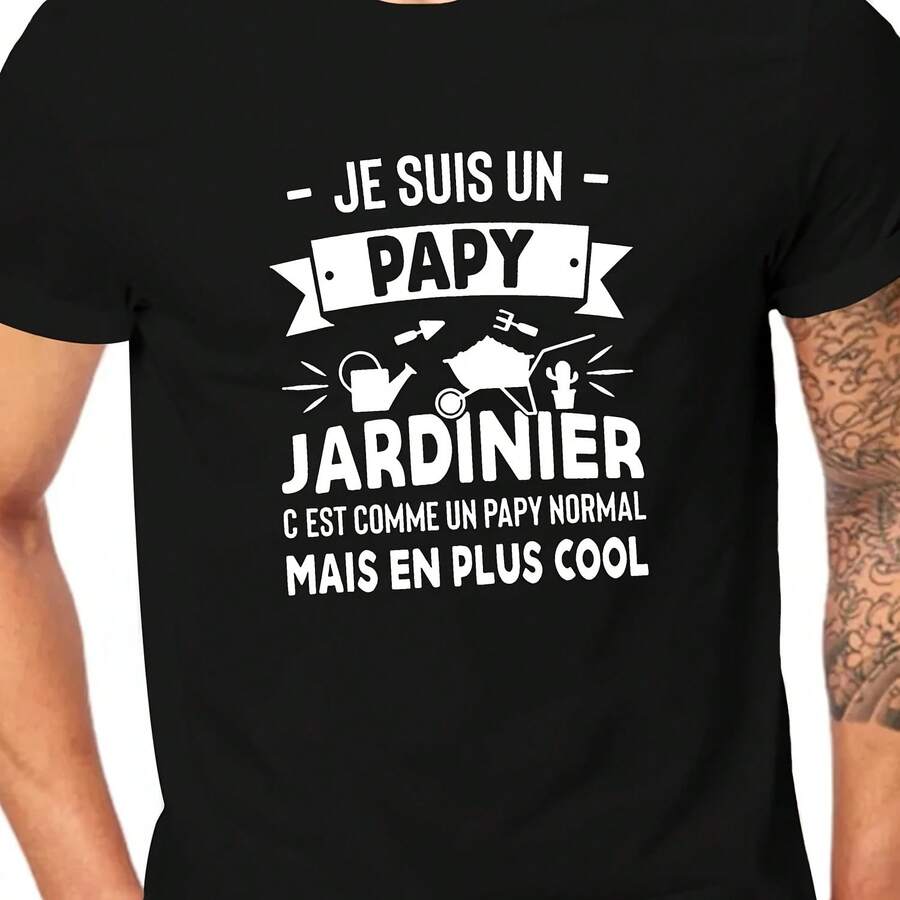 Camiseta divertida francesa de manga corta para hombre, camiseta de verano - forma - Ver 1