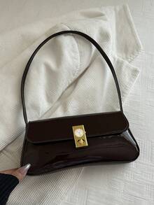 Nueva bolsa de teléfono de verano, bolsa brillante para debajo del brazo, mochila pequeña - Café - Ver 3