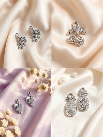 20 chiếc mặt dây chuyền hợp kim kẽm thiết kế tối giản, thanh lịch, phụ kiện trang sức tự làm.