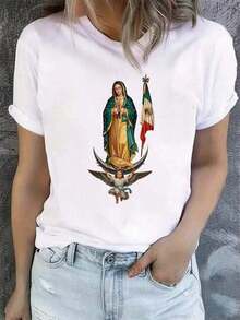 Camiseta casual para mujeres camiseta impresa para mujeres Halloween camisa impresa para mujeres camiseta para mujeres camiseta para mujeres sudadera para mujeres - Blanco - Ver 7