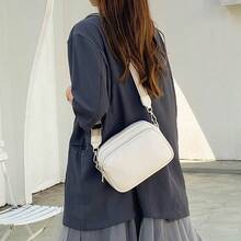 Sac pour femme, nouveau modèle 2026, grande capacité, sac bandoulière, petit sac carré pour femme, sac à porter à l'épaule. - blanc cassé - Voir 3
