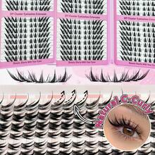 LIMEIKAI 320 قطعة/مجموعة DIY عناقيد رموش، رموش إطالة عالية السعة، طبيعية سميكة مجعدة C Curl بأطوال مختلفة من 10-16 ملم - مشاهدة 5