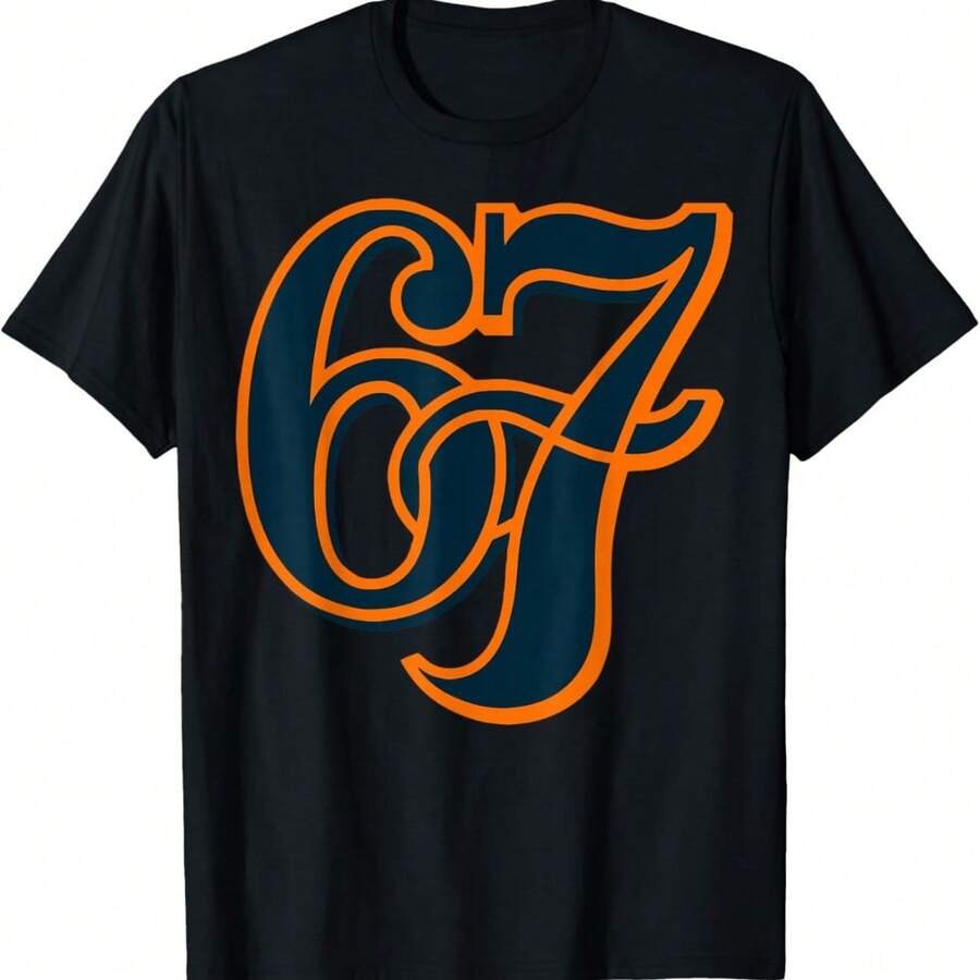 6-7 S Six-Seven Meme S Gen-Alpha Slang T-Shirt - Black - View 1