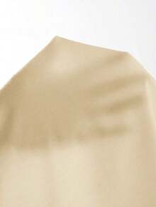Vestido mini de mujer de unicolor con diseño de cinta y cuello halter - Beis - Ver 7