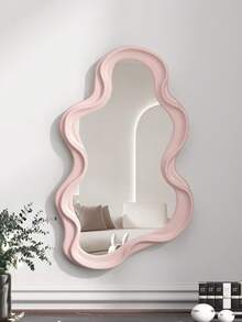 1pc Large Asymmetrical Cloud Pattern Makeup Mirror, Tabletop Vanity Mirror, Minimalist Design, Wall-Mounted, Suitable For Bathroom, Living Room, Bedroom, Ideal For Asymmetrical Makeup Mirror - 1PC - View 6