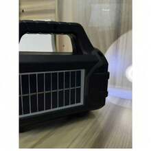 BOCINA BLUETOOTH 3 CON LINTERNA Y PANEL SOLAR Altavoz Portátil con Luz y Energía Solar - Negro - Ver 3