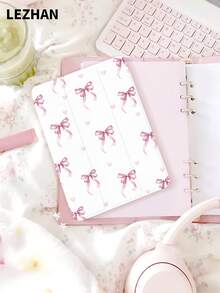 1 chiếc ốp bảo vệ máy tính bảng tối giản màu hồng in hình nơ và trái tim, tương thích với iPad 10.2", Pro 11" 2021/2020/thế hệ thứ 10, Mini 4/5/6, Galaxy Tab A8 10.5" 2022, Matepad 10.4"/Tab, có khe cắm bút cảm ứng, chống rơi, kiêm giá đỡ máy tính bảng. - Nhiều màu - Xem 2
