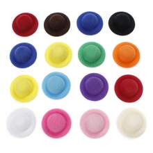 20 pièces Mini chapeau en feutre dôme, chapeau parfait pour les artisanats DIY, les miniatures, les décorations de Noël et de la Saint-Valentin, les fêtes et les célébrations - 10 pièces de couleurs aléatoires - Voir 9