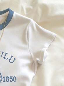Blusa de talla grande, estampado de flores, atuendo casual para mujer, top casual, camiseta gráfica, ropa de verano, blusa de playa de verano para mujer, atuendo de playa, camiseta de playa, camiseta de mujer, regalo para la hermana, top Y2K - Blanco 2 - Ver 3