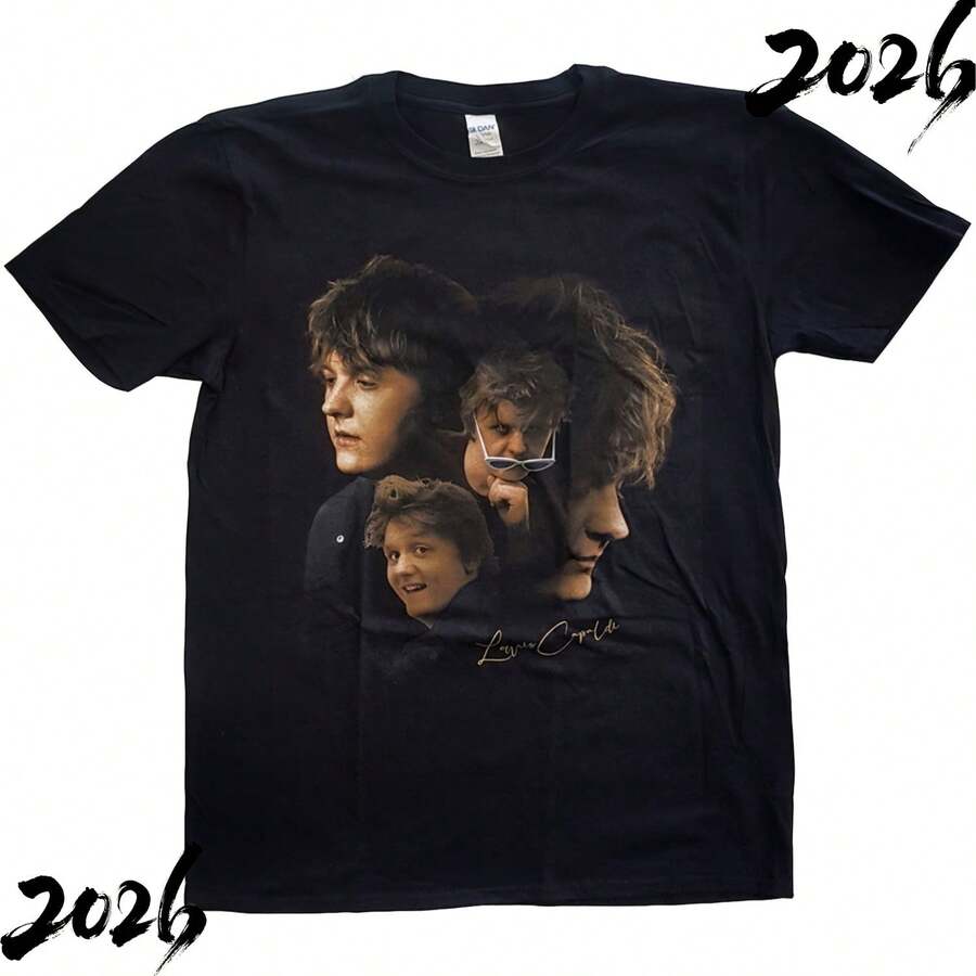 Lewis Capaldi Photo Montage T-Shirt - Black - View 1