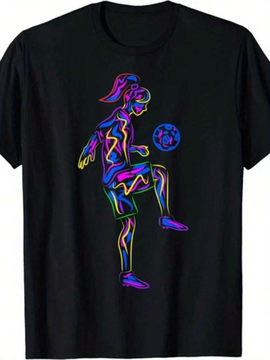 Camiseta Unisex de Fútbol Mundial Deportiva para Jugadores - Regalo Unisex - Negro - Ver 1