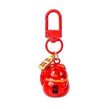 Lucky Cat Keychain Japanese Paint Lucky Cat Lobster Buckle Pendant Water Qin Sound Bell Bag Mobile Phone Hanger Lucky Gift Available In Multiple Colors - Painted Waving Cat - View 7