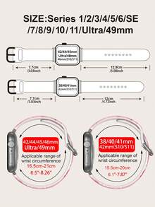 1件粉色西部牛仔風格靴子與帽子圖案矽膠錶帶，適用於Apple Watch 38mm 40mm 41mm 42mm 44mm 45mm 46mm 49mm，柔軟舒適可更換運動錶帶，適用於Apple Watch Series Ultra/S11/S10/SE/8/7/6/5/4/3/2/1，獨特個性化風格智慧手錶錶帶，情人節禮物時尚配件錶帶 - 彩色 - 查看 6
