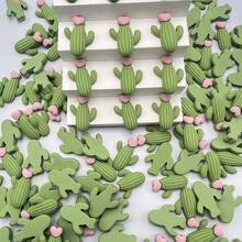 10/30/50pcs Cartoon Cactus Resin Decorations - Cute DIY Phone Case, Hair Clip Making Materials - Durable Resin Craft Decor, Creative Decorative Accessories, Colorful Cactus Design - Cactus - View 5