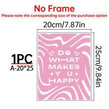 1/3件套帆布墙画海报，适用于房间家居装饰，美观实用，可选画框，可用于房间装饰、卧室装饰、婴儿房装饰、客厅装饰、办公室装饰等。“做让你快乐的事”墙画 - 彩色 - 查看 20