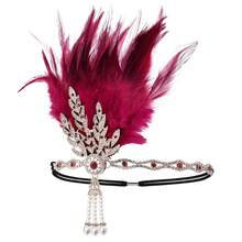 1920s Flapper Accessories Set, Includes Headband, Pearl Necklace, Gloves, Zinc Alloy Decorations For Wedding Party - Multicolor - View 4