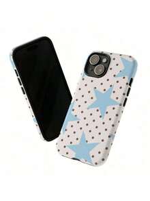 Cute Polka Dot Fashion Phone Case 1pc Cute Polka Dot Star Pattern Phone Case, Compatible With IPhone 17 Pro, 16, 15, 14, 13, 12, 11 Pro Max, XS, XR Spring Gift Party Birthday - 1pc - 查看 5