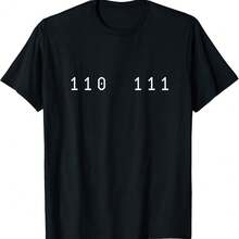 Funny 67 Meme Binary Code Computer Science Nerd Slang Humor T-Shirt - Black - View 1