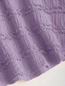 Tops halter con cordón en el busto de color sólido, estilo Y2K para mujeres - Morado - Ver 5
