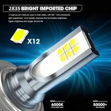 2pcs H7 LED Headlights - 3000+ Lumens Super Bright, Compatible With Xenon Lights, Plug And Play, High/Low Beam Function, Suitable Wiring For Truck, Motorcycle (Fits H7 Bulb Socket) - 2pcs - View 10