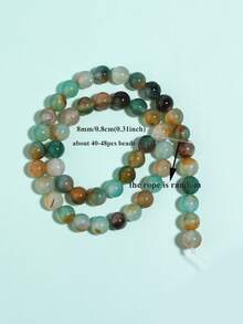 1 Hebra de Cuentas de Malaquita Natural 4/6/8/10/12mm, Adecuadas para Hacer Pulseras de Jade, Collares, Brazaletes, Joyas y Accesorios - Multicolor - Ver 11