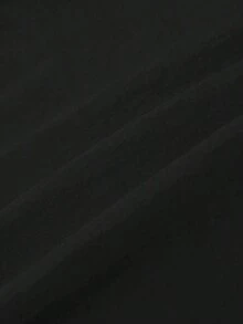 Blusa blanca elegante sin mangas, de cintura elástica y cuello suelto con cordón, de tejido texturizado, para mujer, para primavera/verano.Blusas y tops para mujer de cuello cerrado, blusas casuales y modernas para el verano - Negro - Ver 6