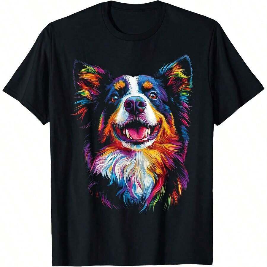 1 Bernese Mountain Dog T-Shirt For All Seasons, 100% Cotton, One-Sided Print, Crew Neck, Short Sleeve, Unisex, Base Layer, 180g, 100% Cotton, Designs Are Printed. Unisex. - 顏色 1 - 查看 1