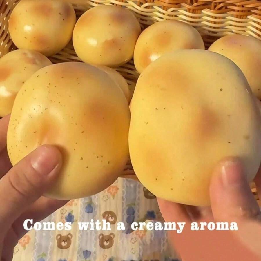 1个手工椰子油软球 | 升级版酥脆小丑减压球 | 土豆冰皮感官玩具 | 成人慢回弹抗压玩具派对礼品/礼物 - 彩色 - 查看 1