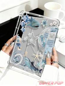 这款海洋生物、海龟和贝壳图案的平板电脑保护套兼容 iPad Air 8 (M4) 2026 (11/13 英寸)、Air 11 英寸 M3 2025 / M2 2024、Air 第五代 2022、(A16) 11 英寸第十一代 2025，也兼容三星 Galaxy Tab 和 Kindle Paperwhite 第十二代 2024。透明背壳，时尚图案保护套，支持自动睡眠/唤醒功能，配备气囊保护，适合作为礼物或办公用品。 - 彩色 - 查看 5