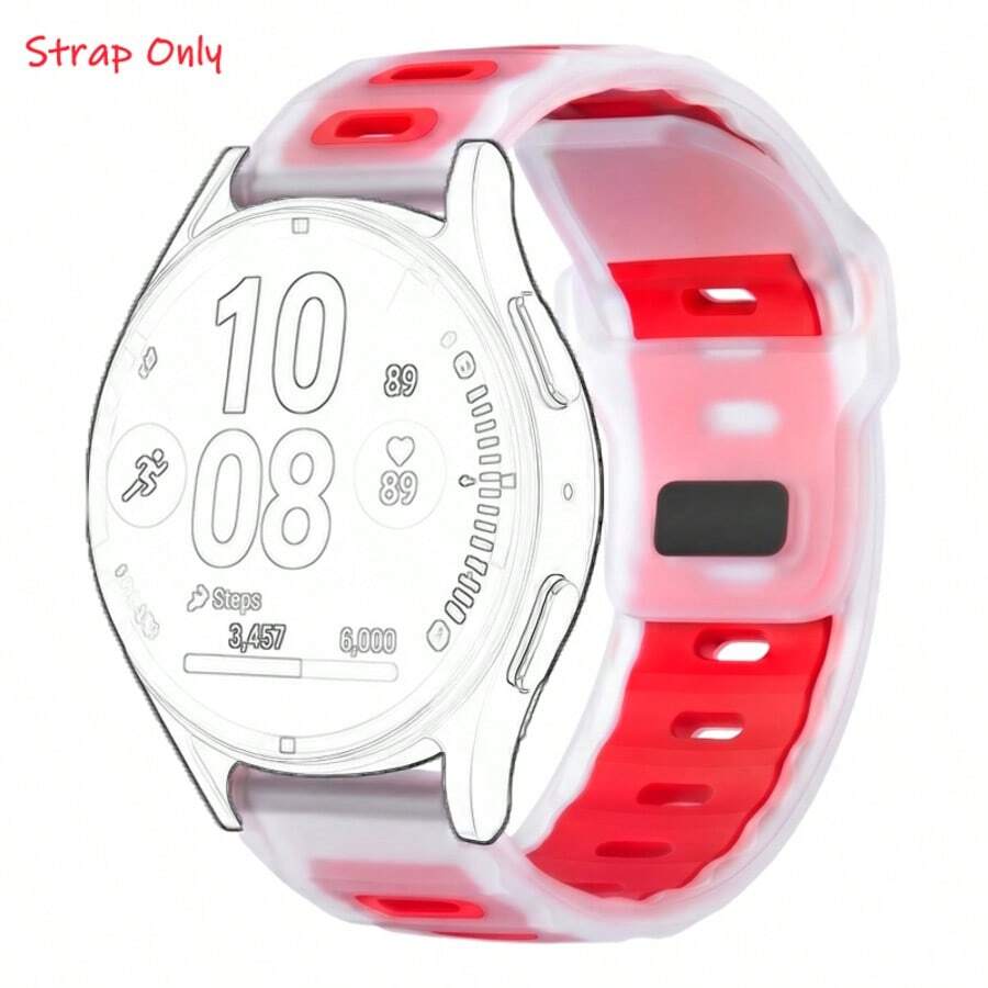 20毫米快拆式坚固无缝隙表带,兼容三星Galaxy Watch 7 FE 4 5 6(44毫米/40毫米)/Galaxy Watch 6 Classic(47毫米/43毫米)/Watch 5 Pro(45毫米)/4 Classic(46毫米/42毫米),男士硅胶运动表带 - 20mm-Quick Release - 查看 1
