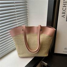 BV Bottega Small Andiamo Bolso de mujer tejido a mano de cuero genuinoBolsodebolso de manotipocuboconpatróntejidoparamujer,bolsodemarca,elegantebolsodemanoparaseñorabolsaderegaloexquisita,bolsodebolso de manodelujoparamujer,bolsocruzadodemodaparamujer,adecuadoparachicas,estudiantesnivel universitariodamasdeoficina,madresdemedianaedadparausodiario,comprasoficina,clase,reuniones,citas,actividadesalairelibretambiénunregaloidealparaBolso de paja retro francés para mujer, adecuado para vacaciones y playa, casual y elegante, versátil bolso de hombro estilo cesta, bolso tejido a la moda. - Arroz integral grande - Ver 6
