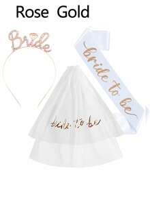 New Bachelorette Party Bridal Veil Headband, Essential Bridal Shoulder Decor Hat For Wedding - Multicolor - View 11