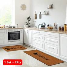 1pc Home Decor, Warm Pattern Printed Linen Kitchen Rug, Bathroom Mat, Doormat, 3D Printed Rectangular Carpet For Living Room, Bedroom, Hallway, Bathroom, Laundry Room - Polyester Carpet For Indoor And Outdoor Decoration - Multicolor - View 15