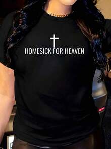 Camiseta de Mujer con Patrón Abstracto Geométrico Minimalista de Arte Moderno, Cuello Redondo, Manga Corta, Casual, Adecuada para Uso Diario al Aire Libre, Perfecta para Todas las Temporadas, 100% Algodón - Negro - Ver 6