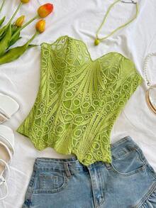Women Tank Tops & Camis - Green 2 - View 4